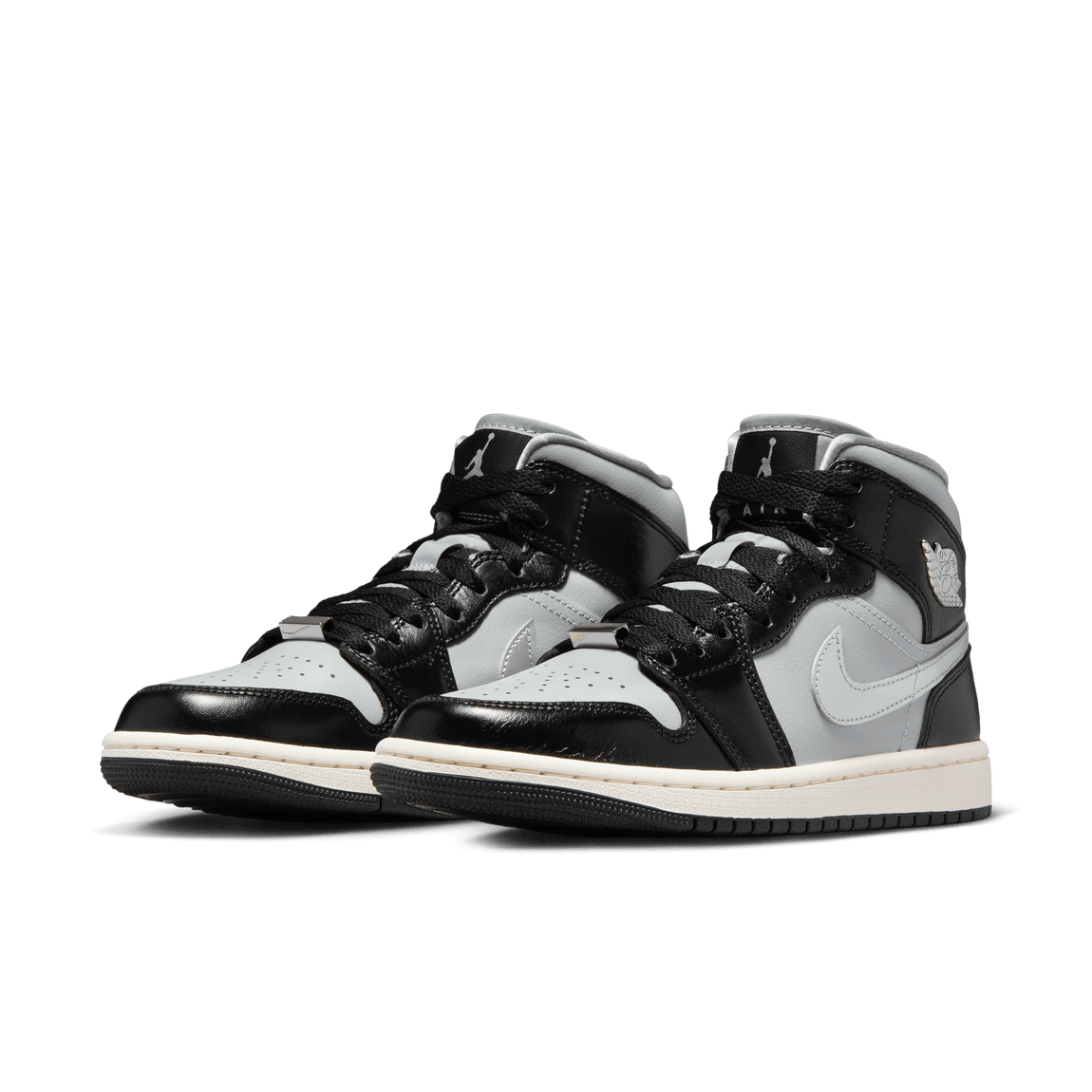 Air jordan 1 sales mid metallic silver