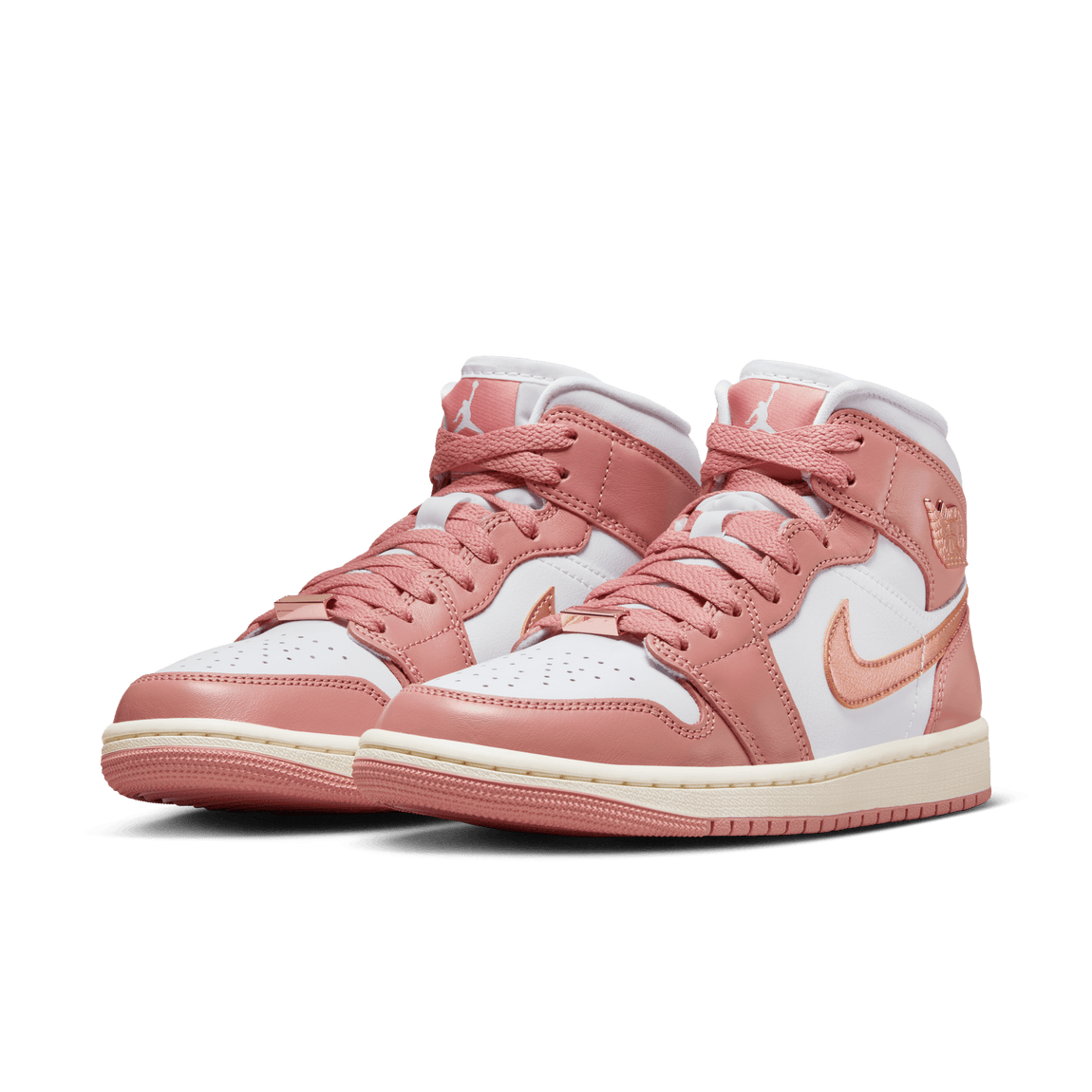 Women's Air Jordan 1 Mid SE (Red Stardust/Metallic Copper-White-Sail) - Women's Air Jordan 1 Mid SE (Red Stardust/Metallic Copper-White-Sail) - 