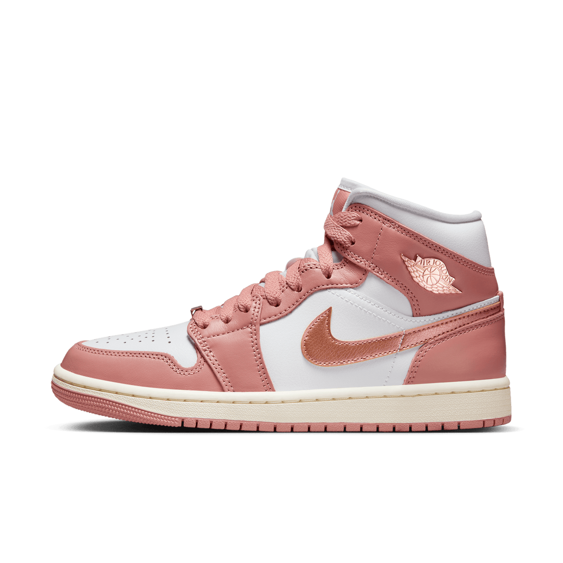 Women's Air Jordan 1 Mid SE (Red Stardust/Metallic Copper-White-Sail) - Women's Air Jordan 1 Mid SE (Red Stardust/Metallic Copper-White-Sail) - 