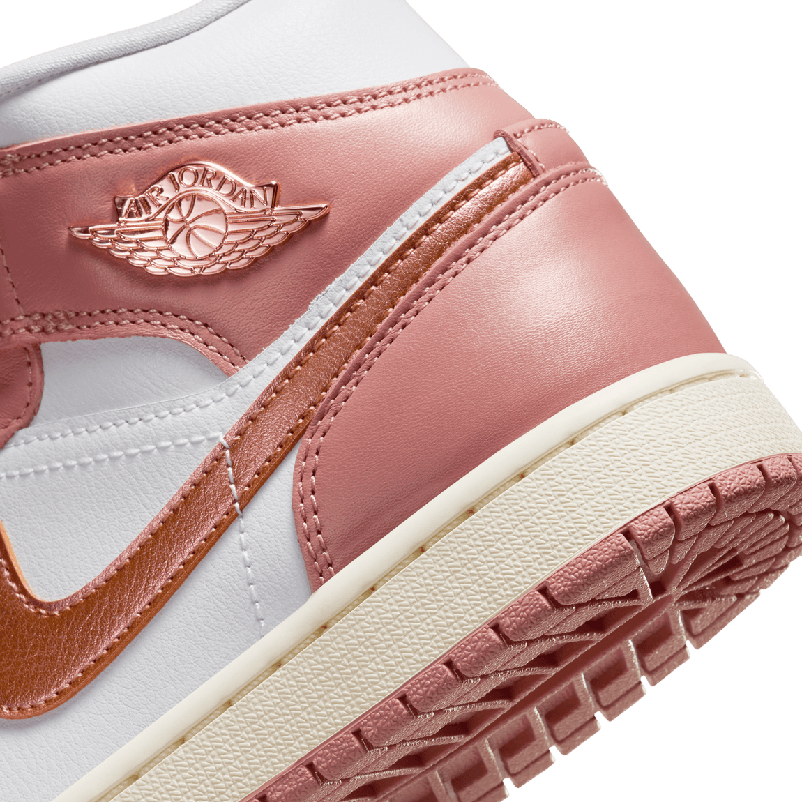 Women's Air Jordan 1 Mid SE (Red Stardust/Metallic Copper-White-Sail) - Women's Air Jordan 1 Mid SE (Red Stardust/Metallic Copper-White-Sail) - 
