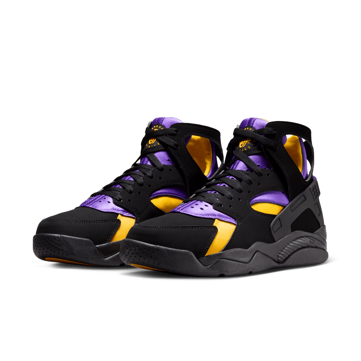 Nike Air Flight Huarache ( Black / Varsity Purple / Del Sol ) - Nike Air Flight Huarache ( Black / Varsity Purple / Del Sol ) - 