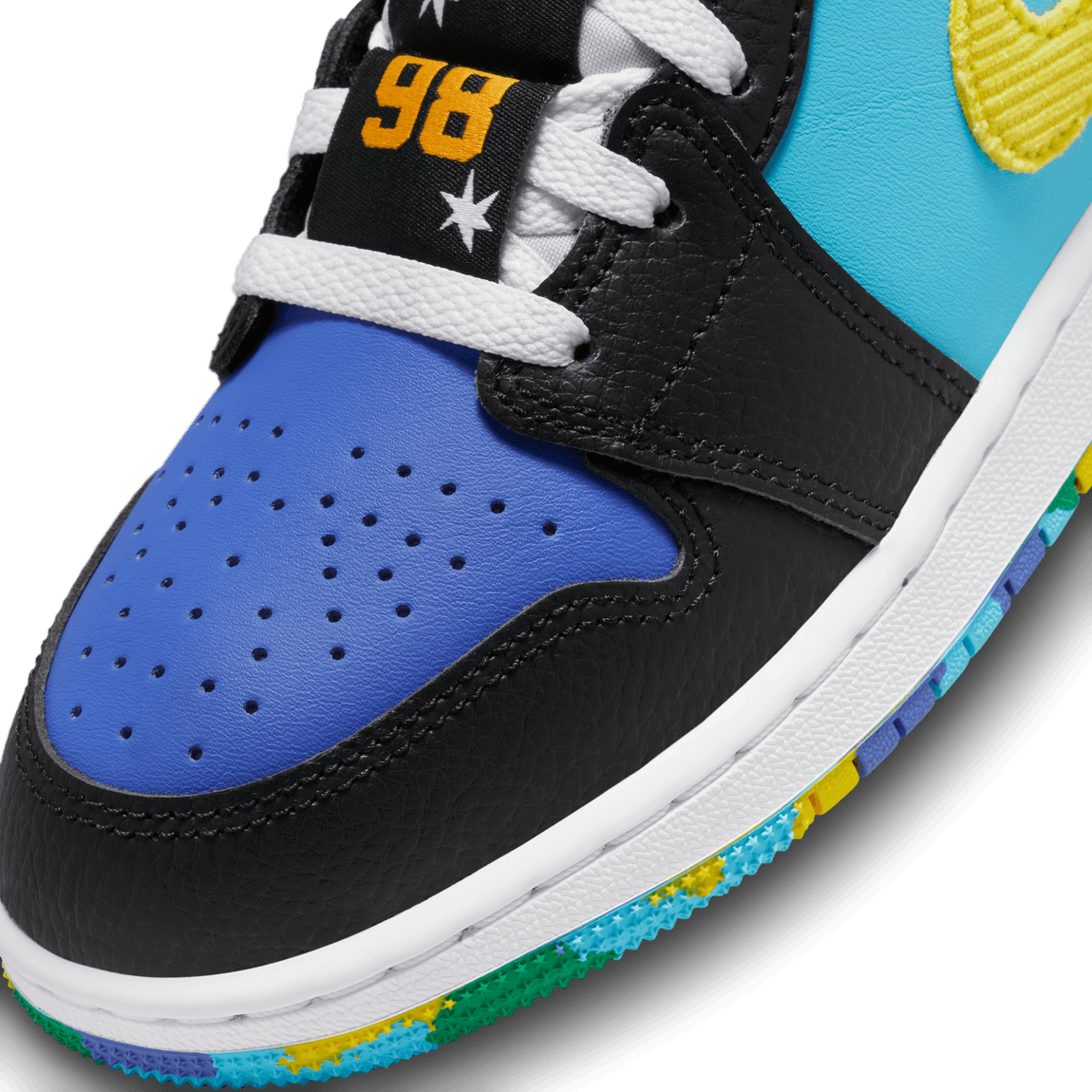 Air Jordan 1 Mid Sneaker School GS (Black/Opti Yellow-University Red) - Air Jordan 1 Mid Sneaker School GS (Black/Opti Yellow-University Red) - 