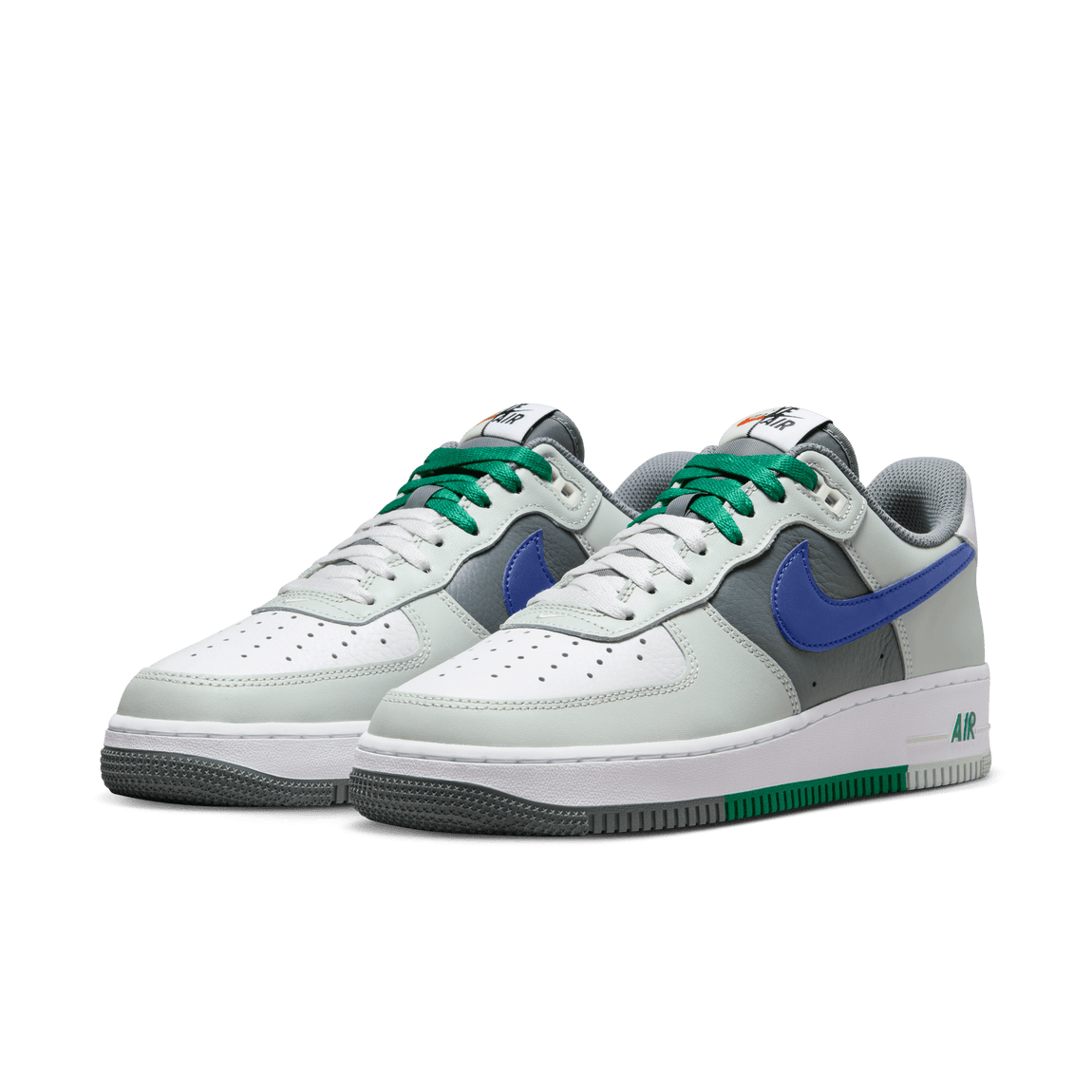 Nike Air Force 1 '07 LV8 (Light Silver/Deep Royal Blue-White) - Nike Air Force 1 '07 LV8 (Light Silver/Deep Royal Blue-White) - 