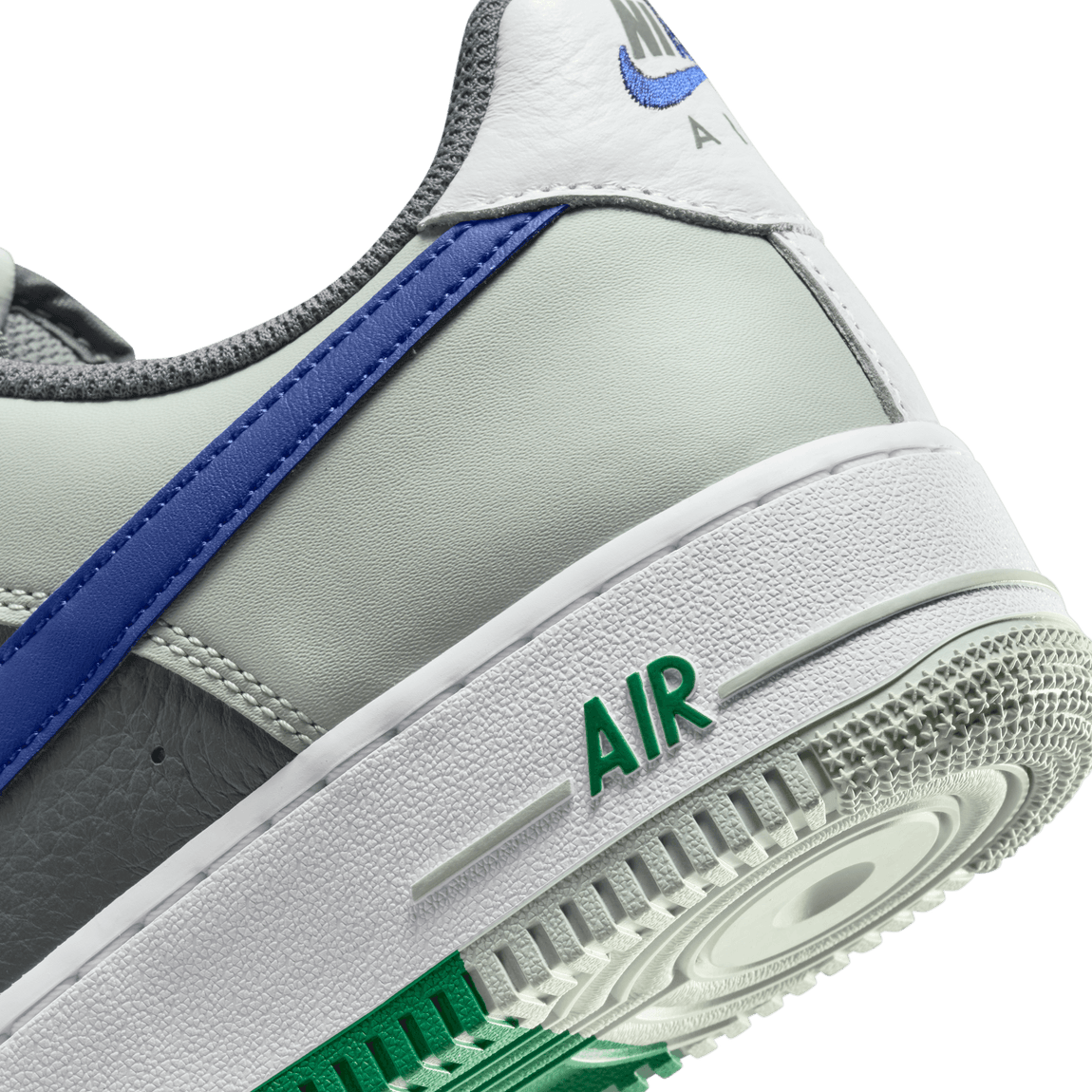 Nike Air Force 1 '07 LV8 (Light Silver/Deep Royal Blue-White) - Nike Air Force 1 '07 LV8 (Light Silver/Deep Royal Blue-White) - 