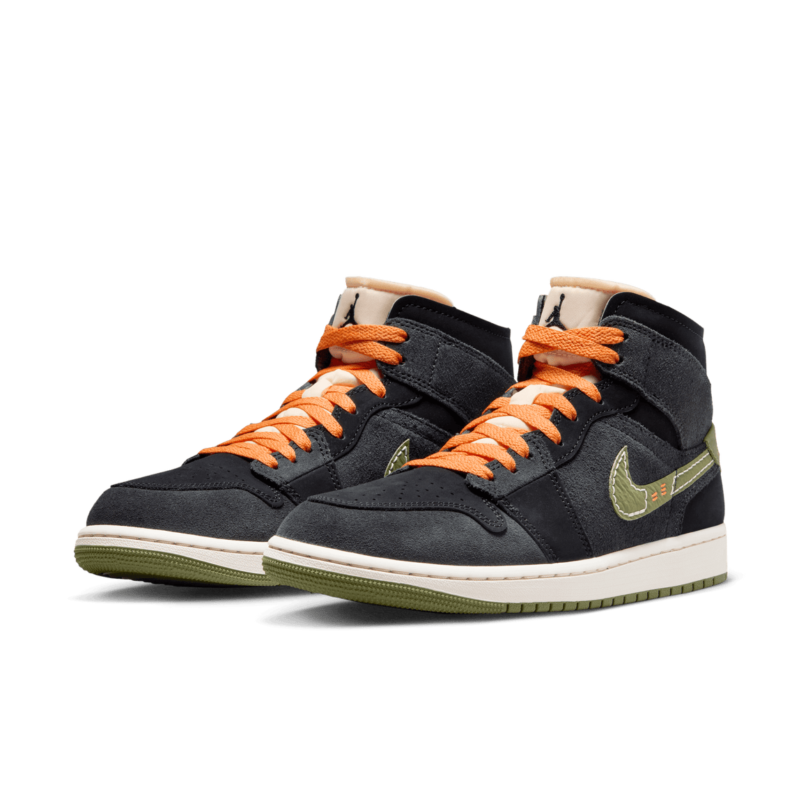 Air Jordan 1 Mid SE Craft (Anthracite/Sky J LT Olive-Black) - Air Jordan 1 Mid SE Craft (Anthracite/Sky J LT Olive-Black) - 