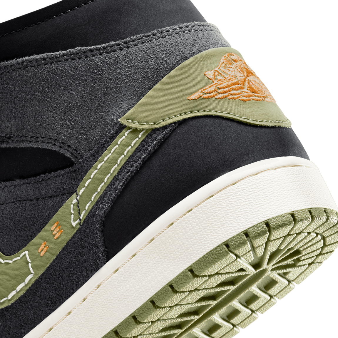 Air Jordan 1 Mid SE Craft (Anthracite/Sky J LT Olive-Black) - Air Jordan 1 Mid SE Craft (Anthracite/Sky J LT Olive-Black) - 