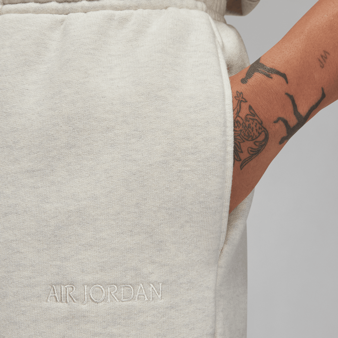 Air Jordan Wordmark Shorts (Oatmeal Heather) - Air Jordan Wordmark Shorts (Oatmeal Heather) - 