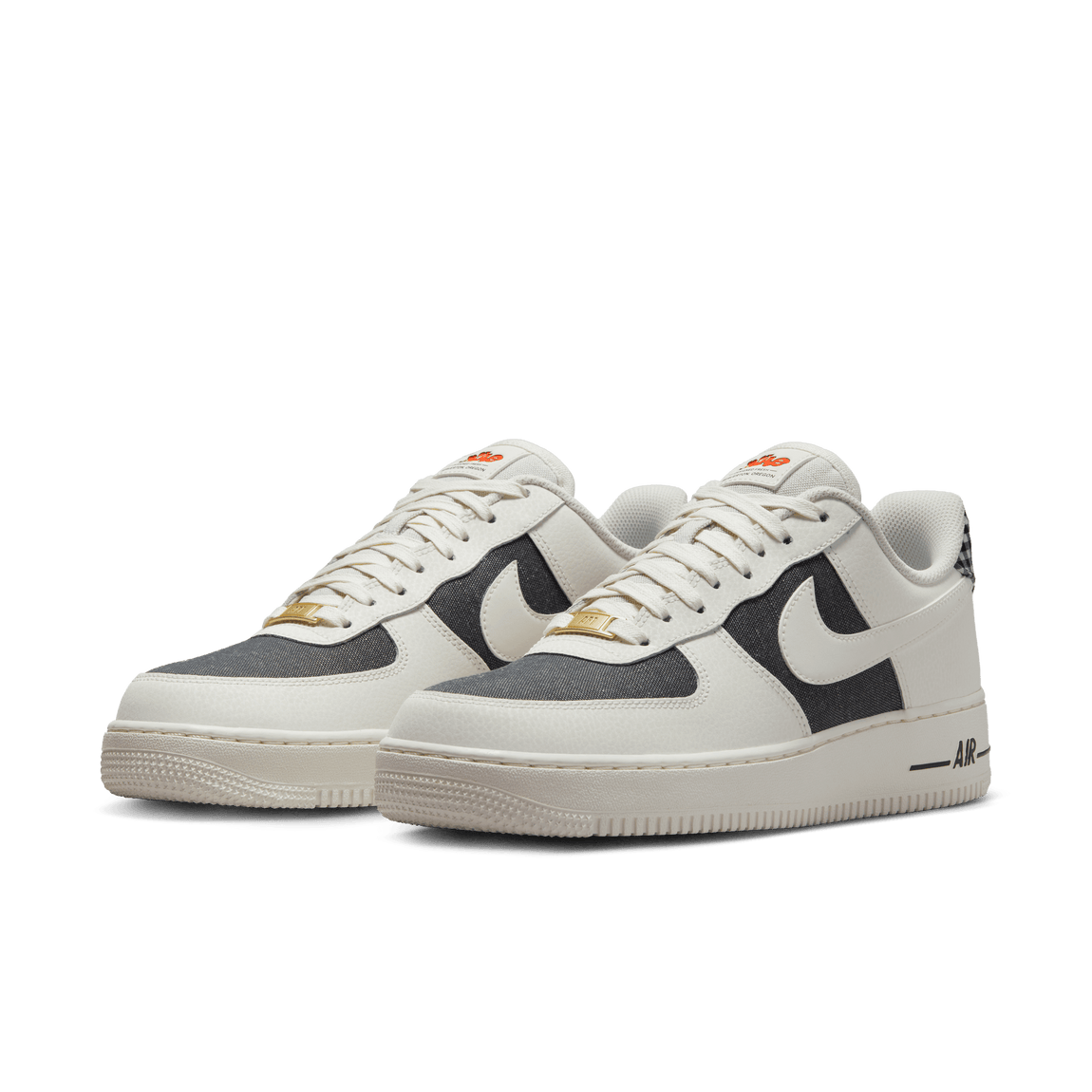 Nike Air Force 1 '07 (Sail/Dark Smoke Grey-Safety Orange) 5/25