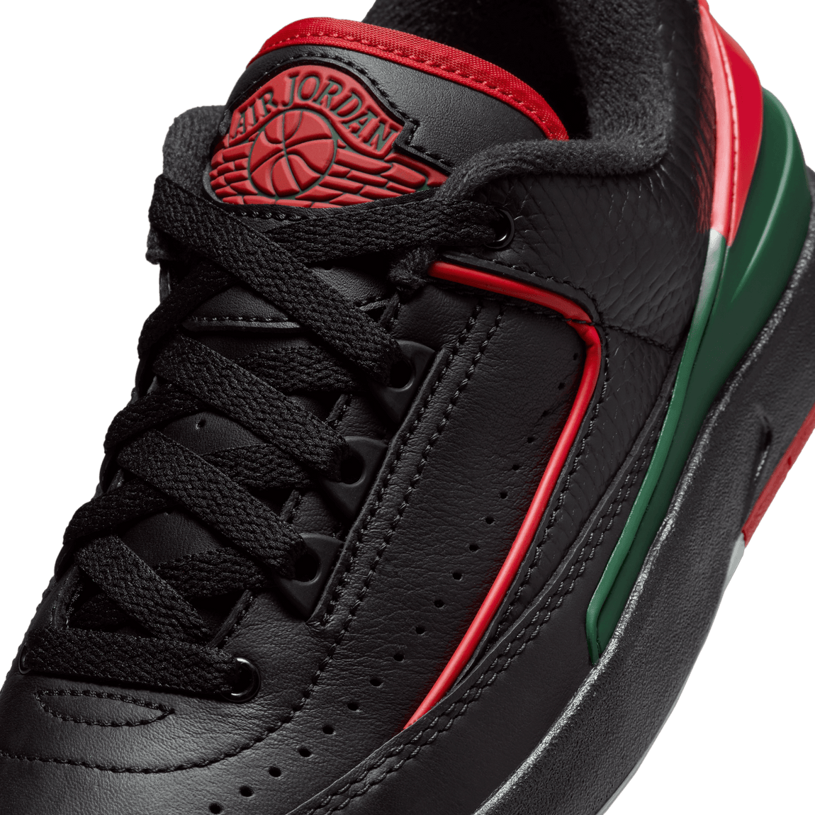 Air Jordan 2 Retro Low GS (Black/Fire Red-Fir-Cement Grey) - Air Jordan 2 Retro Low GS (Black/Fire Red-Fir-Cement Grey) - 