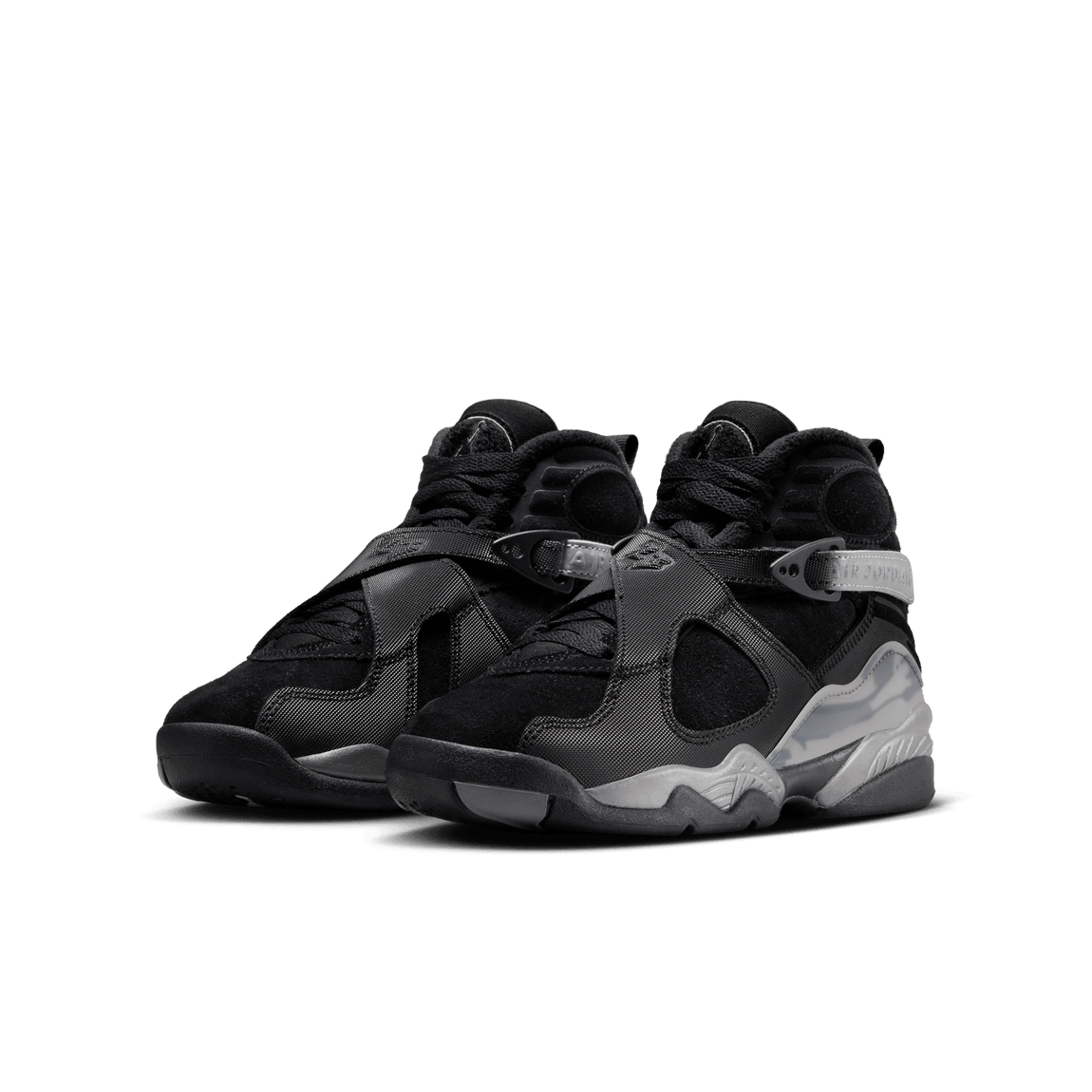 Air Jordan 8 Retro Winterized GS (Black/Gunsmoke-Metallic Silver) - Air Jordan 8 Retro Winterized GS (Black/Gunsmoke-Metallic Silver) - 