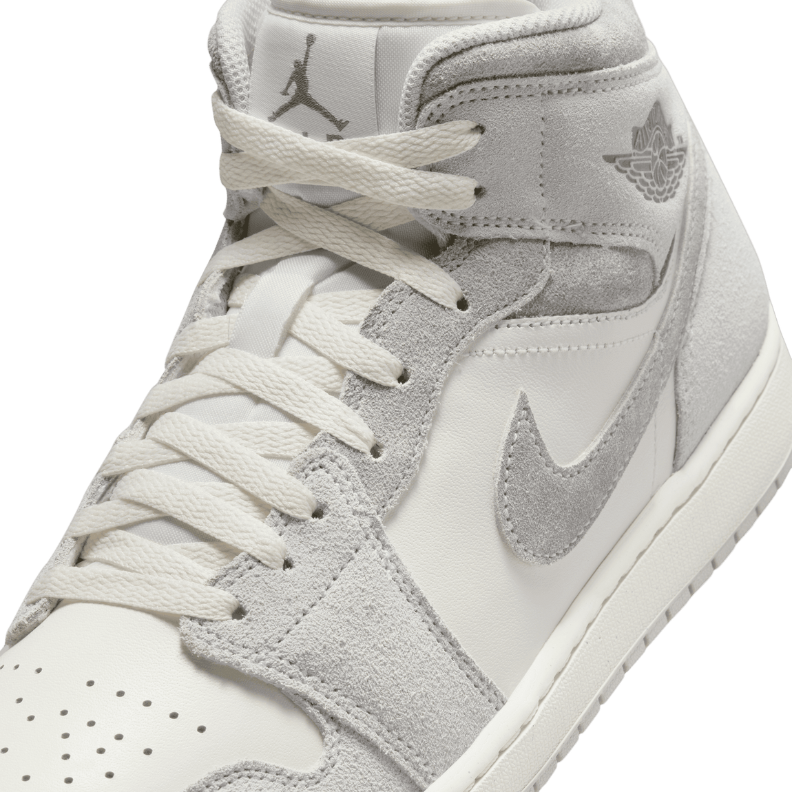 Air Jordan 1 Mid SE Neutral Grey Smoke Grey Sail Centre