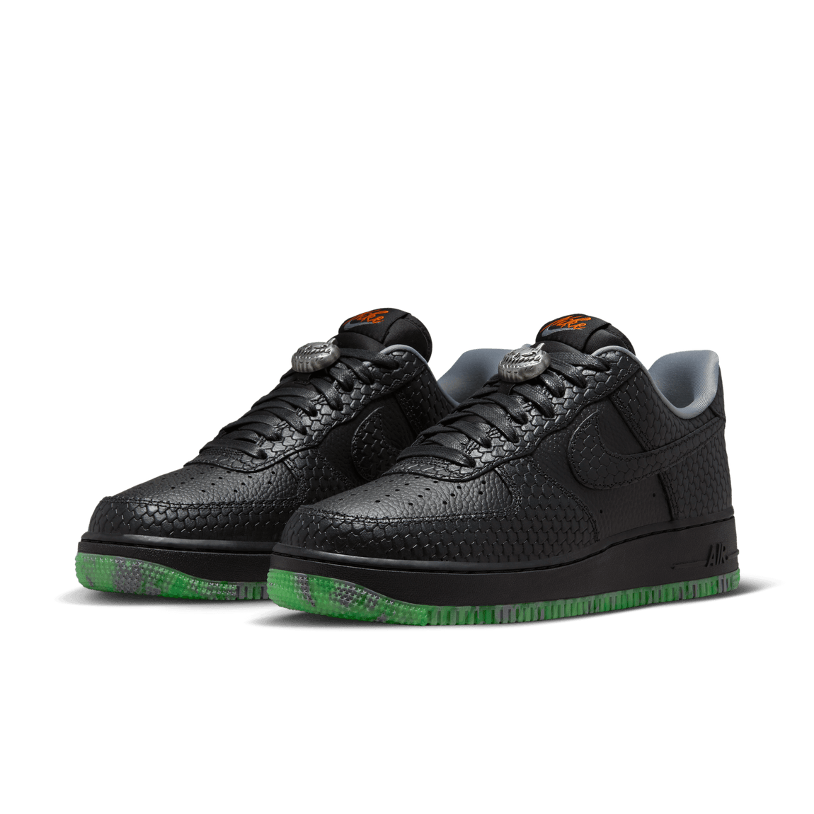 Nike Air Force 1 '07 Premium ( Black / Black-Smoke Grey-Campfire Orange )(“Headless Horseman” Halloween) 10/24 - Nike Air Force 1 '07 Premium ( Black / Black-Smoke Grey-Campfire Orange )(“Headless Horseman” Halloween) 10/24 - 