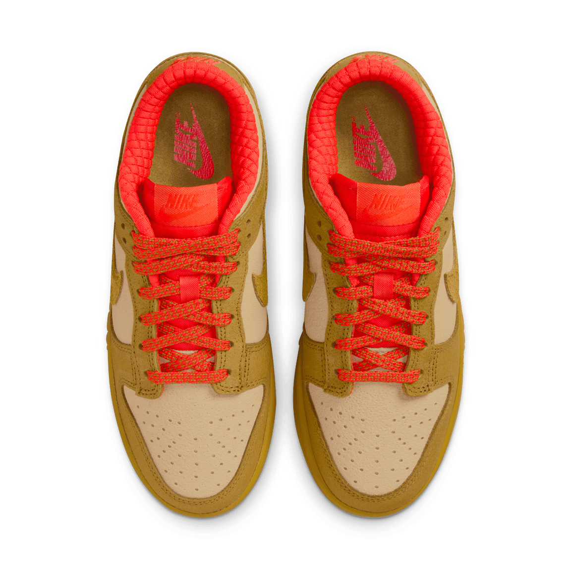 Women's Nike Dunk Low (Sesame/Bronzine-Picante Red) - Women's Nike Dunk Low (Sesame/Bronzine-Picante Red) - 