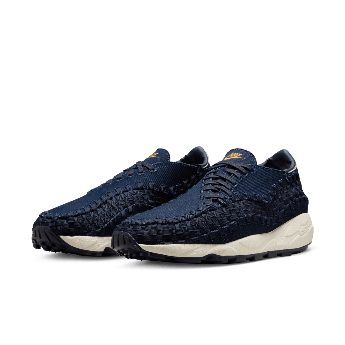 Women's Nike Air Footscape Woven (Denim/Wheat Gold-Obsidian-Coconut Milk) - Women's Nike Air Footscape Woven (Denim/Wheat Gold-Obsidian-Coconut Milk) - 