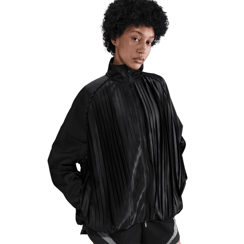 Women's Nike Sportswear Collection Pleated Track Jacket (Black/Black) - Nike