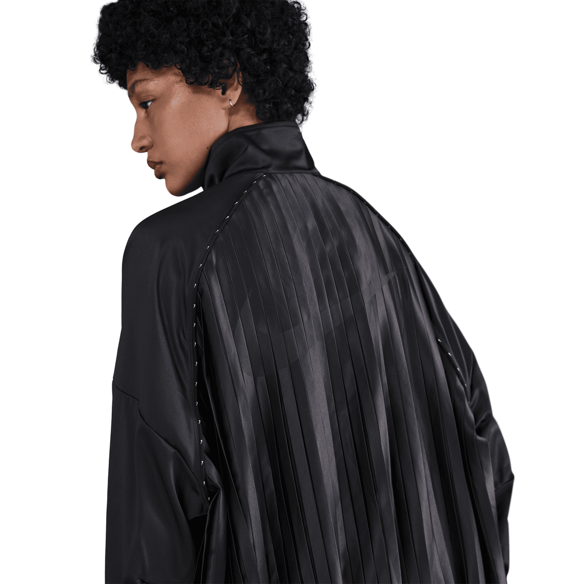 Women's Nike Sportswear Collection Pleated Track Jacket (Black/Black) - Women's Nike Sportswear Collection Pleated Track Jacket (Black/Black) - 