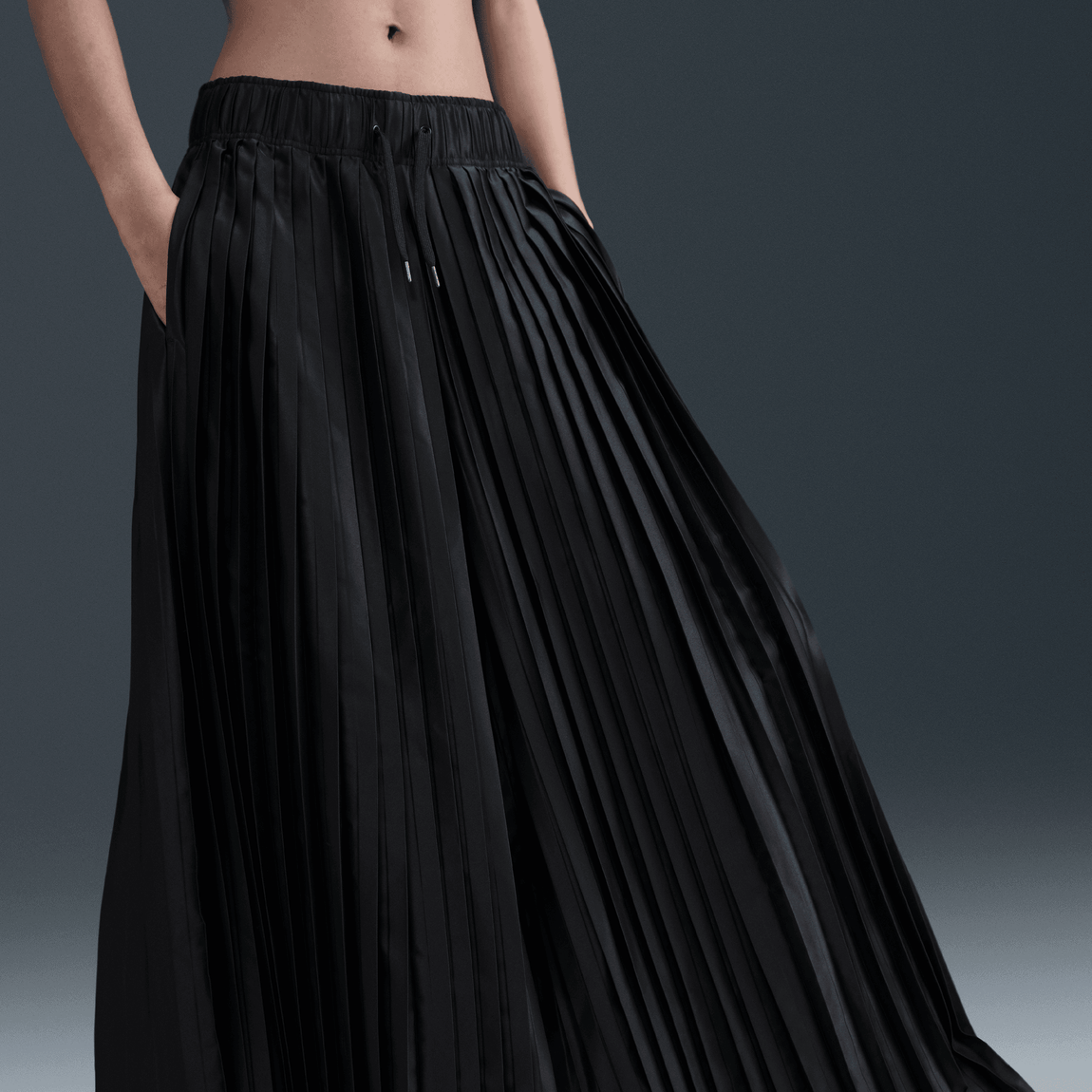 Women's Nike Sportswear Mid-Rise Pleated Track Pants (Black/Sail/Off Noir)