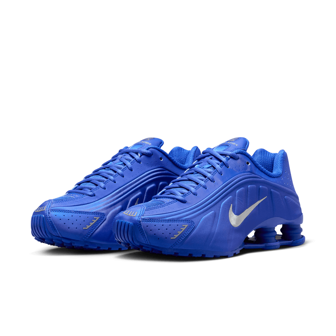 Women s Nike Shox R4 Racer Blue Metallic Silver 8 6