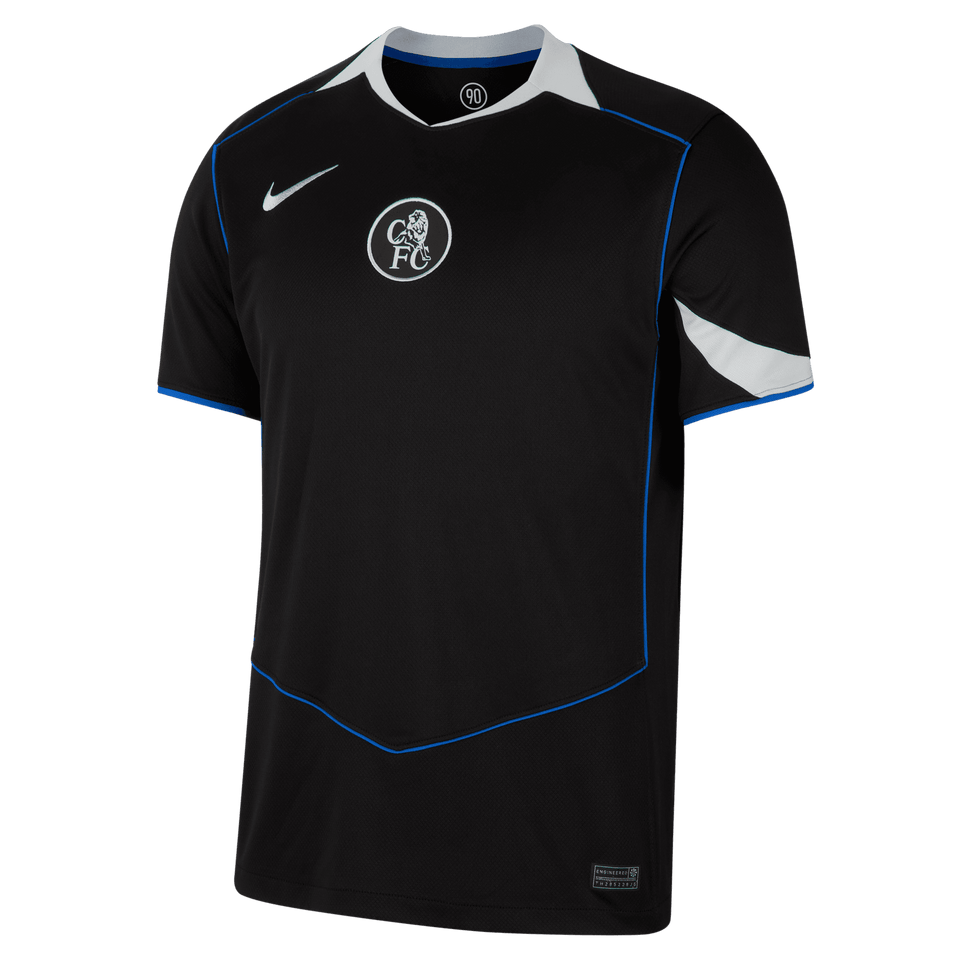Nike Chelsea FC 2025/26 Stadium Dri-FIT Total 90 Soccer Replica Jersey (Black/Field Silver/Field Silver) - nike
