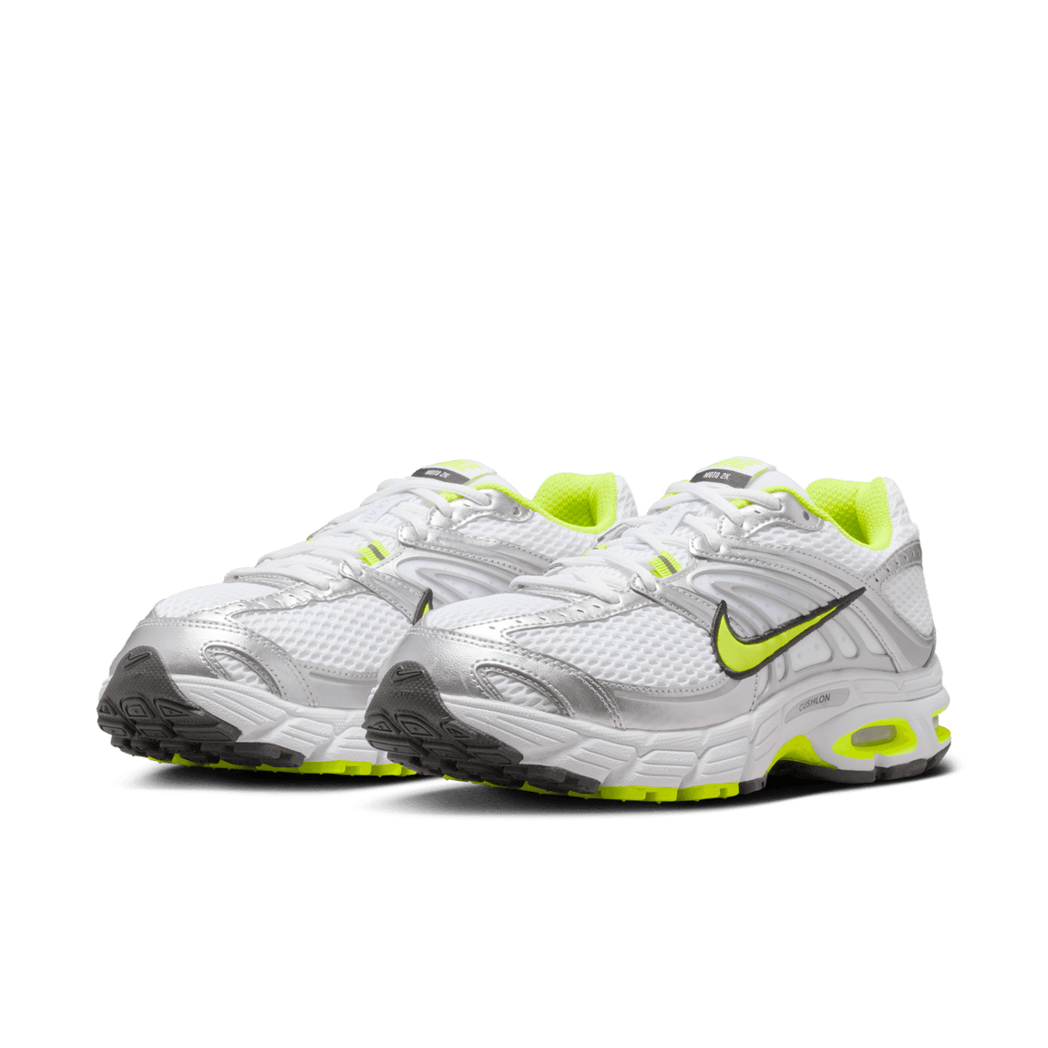 Women's Nike Air Max Moto 2K (White/Cyber-Metallic Silver-Black) - Women's Nike Air Max Moto 2K (White/Cyber-Metallic Silver-Black) - 