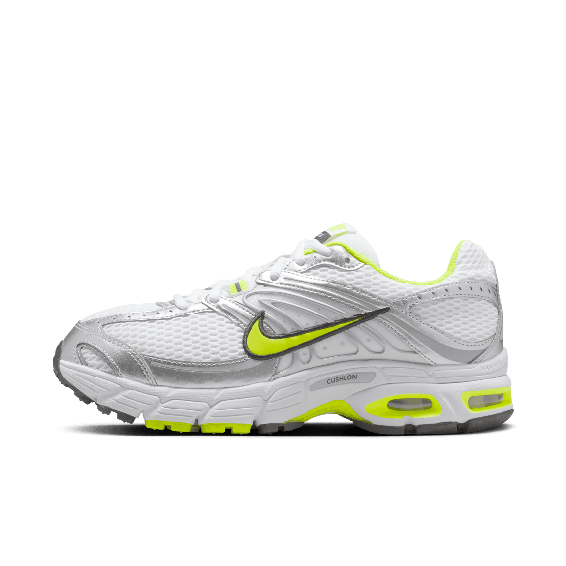 Women's Nike Air Max Moto 2K (White/Cyber-Metallic Silver-Black) - Centre 