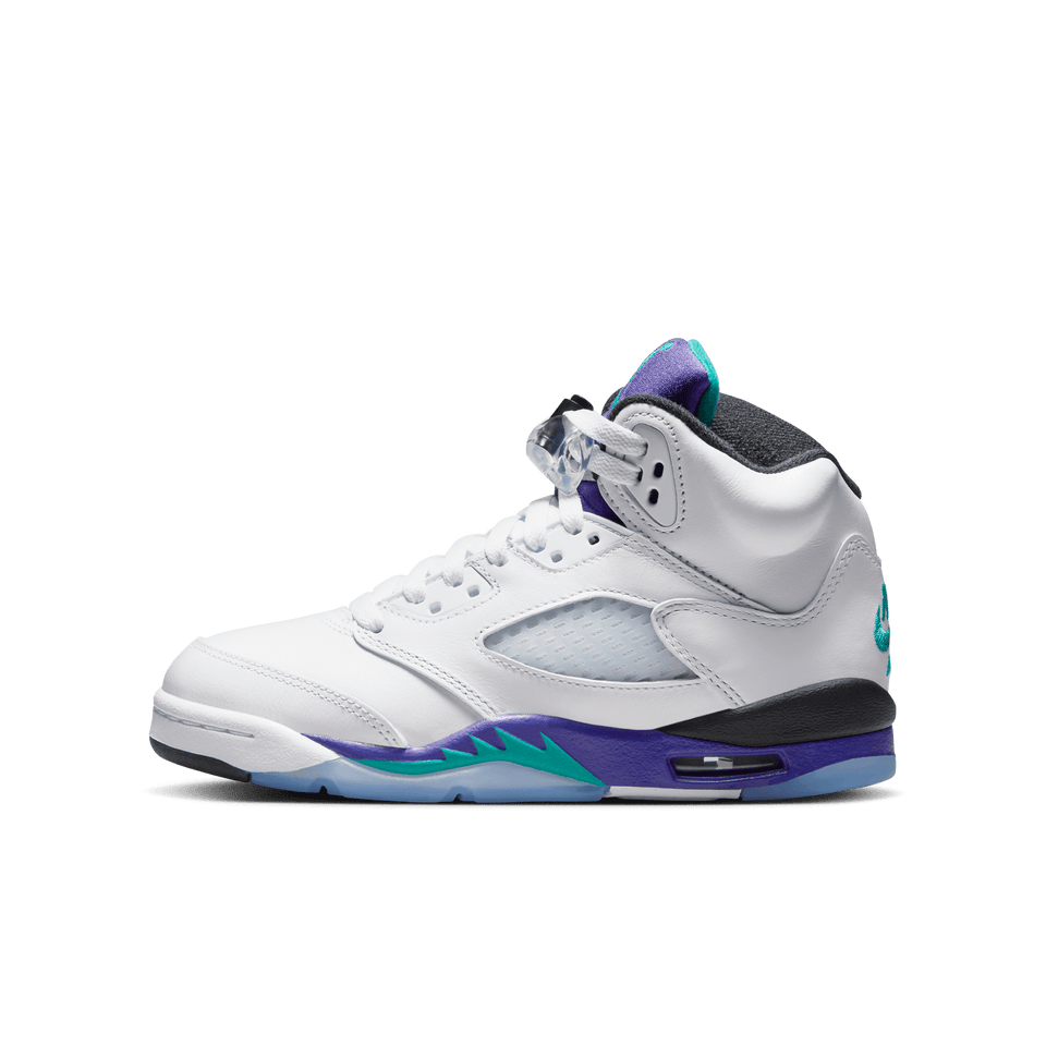 Air Jordan 5 Retro GS (White/New Emerald-Grape Ice-Black) 6/21 - jordan