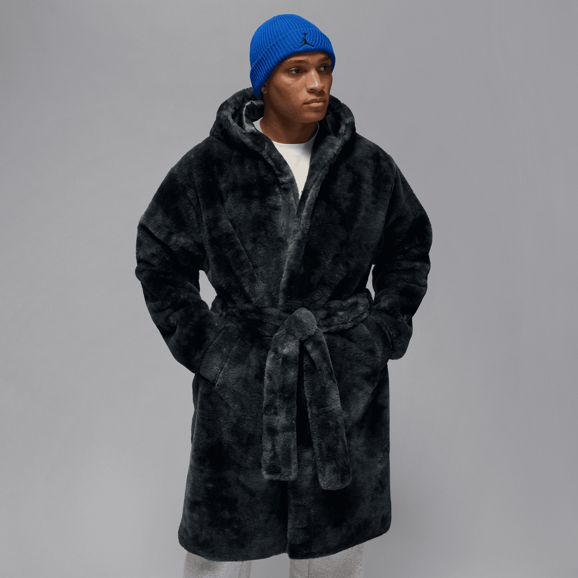 Jordan Brooklyn Holiday Fur Robe (Thunder Grey) - Jordan Brooklyn Holiday Fur Robe (Thunder Grey) - 
