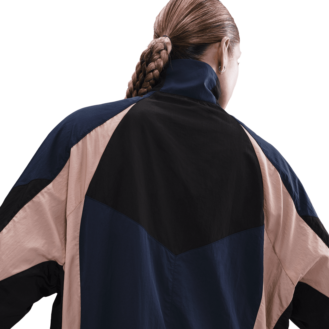 Women's Nike Sportswear Oversized Track Jacket (Midnight Navy/Black/Particle Pink/Sail) - Women's Nike Sportswear Oversized Track Jacket (Midnight Navy/Black/Particle Pink/Sail) - 