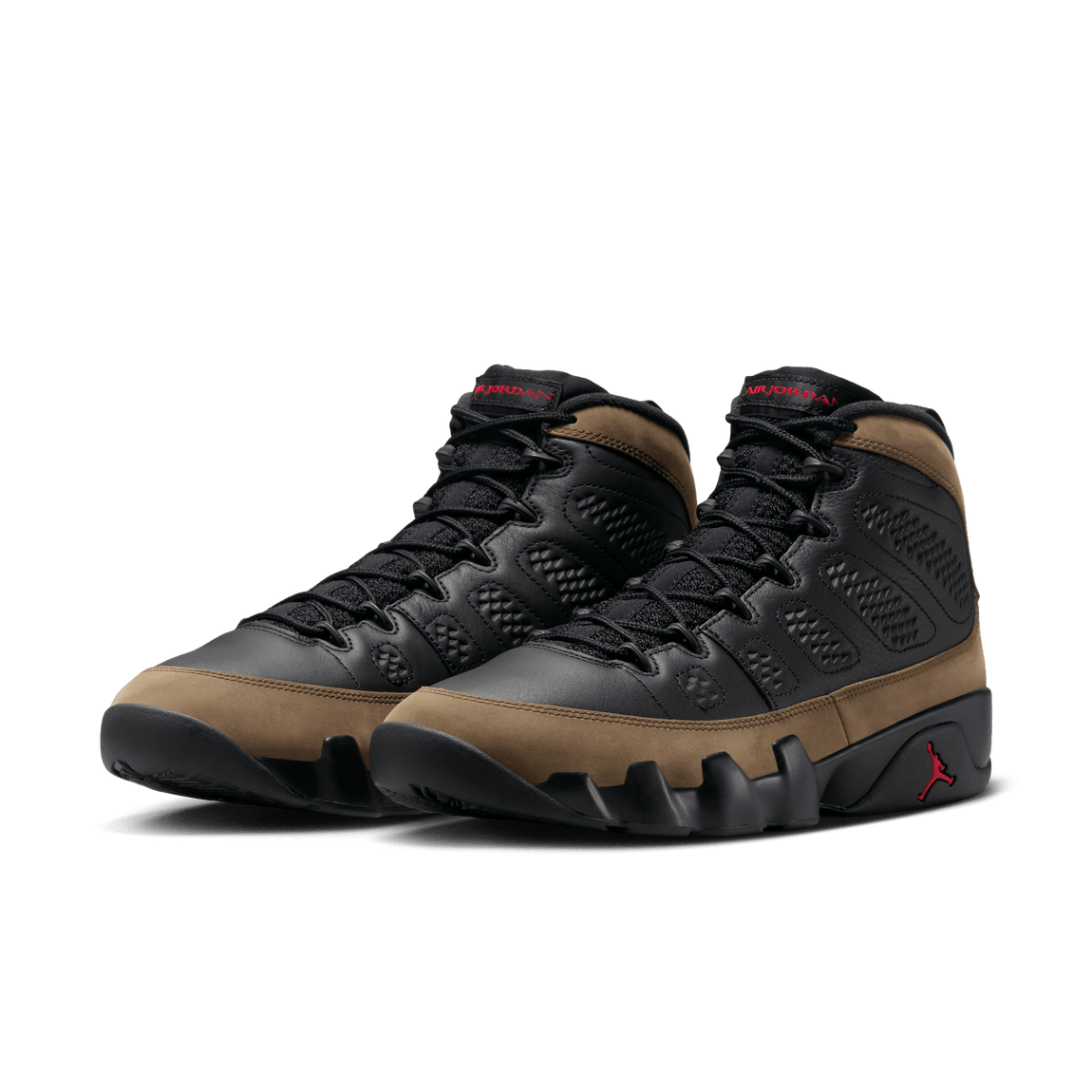 Air Jordan 9 Retro Olive Black True Red Light Olive 11 16 Centre