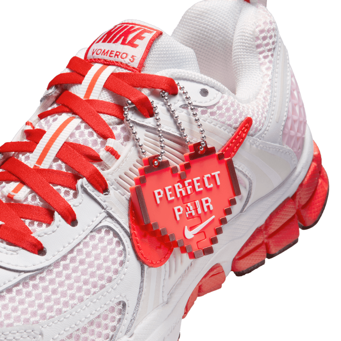 Nike Vomero 5 GS (Summit White/Light Crimson-Pink Foam) - Nike Vomero 5 GS (Summit White/Light Crimson-Pink Foam) - 