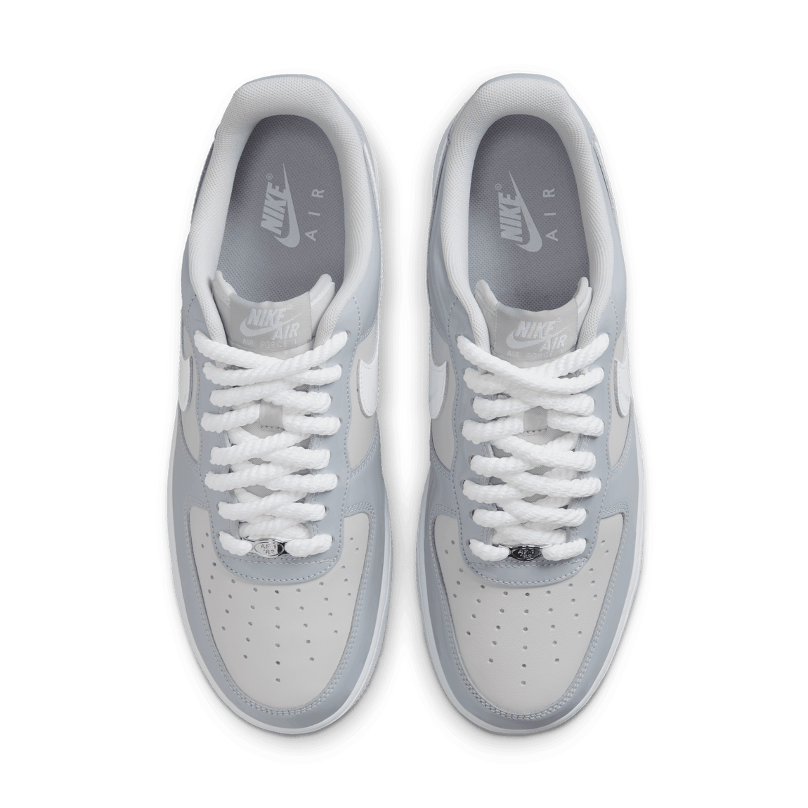 Nike Air Force 1 '07 LV8 Patent Leather (Wolf Grey/White-Vast Grey) - Nike Air Force 1 '07 LV8 Patent Leather (Wolf Grey/White-Vast Grey) - 