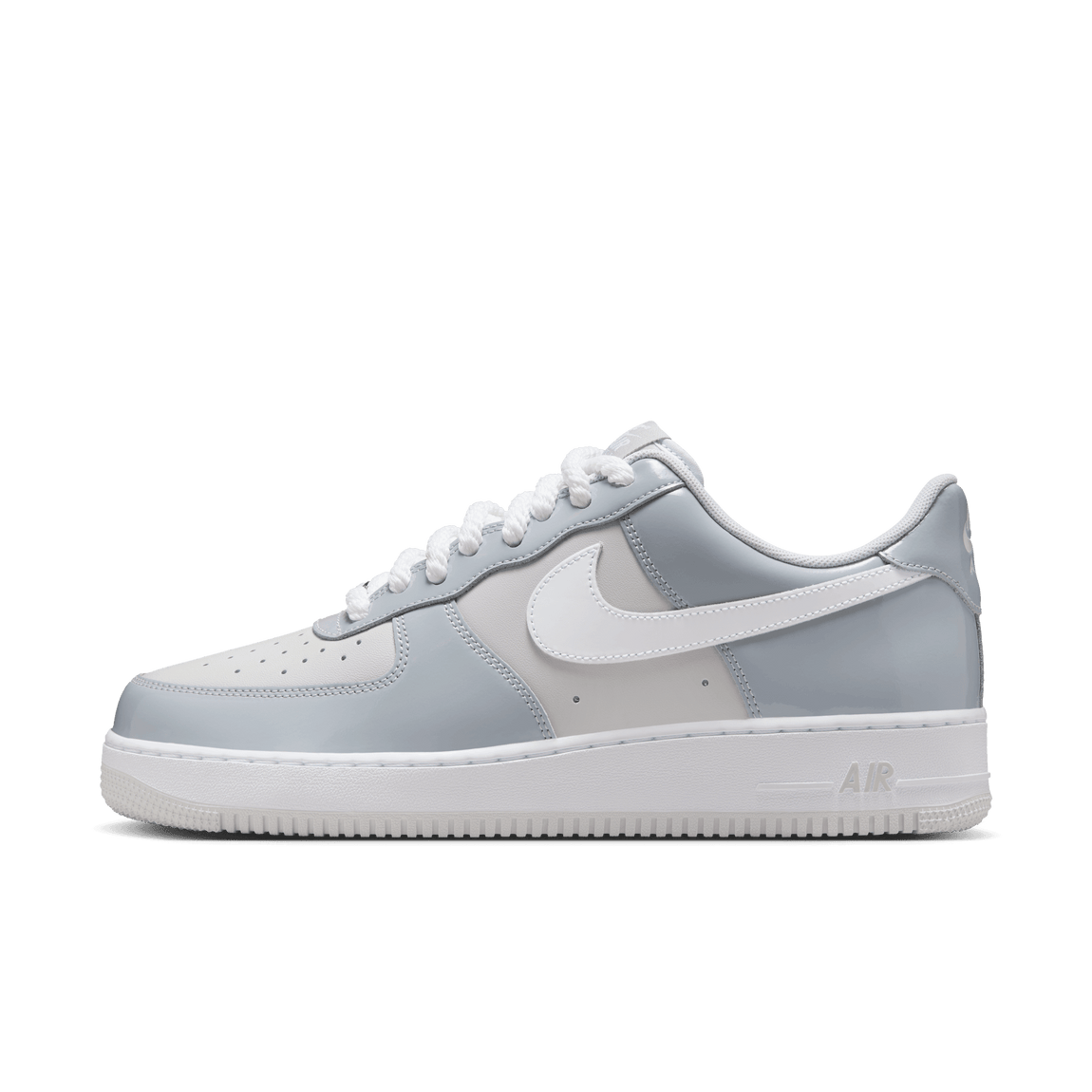 Nike Air Force 1 '07 LV8 Patent Leather (Wolf Grey/White-Vast Grey) - Nike Air Force 1 '07 LV8 Patent Leather (Wolf Grey/White-Vast Grey) - 
