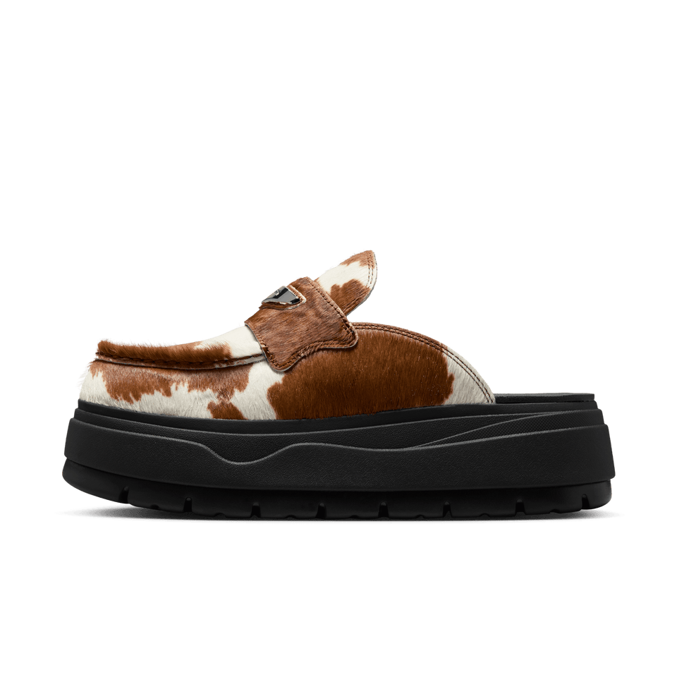 Women's Air Jordan Mule SE ( Black/Metallic Silver-Baroque Brown) - Women's - Footwear