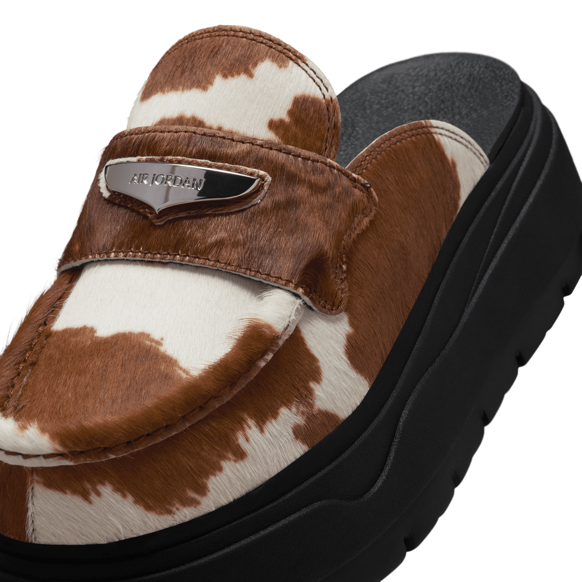 Women's Air Jordan Mule SE ( Black/Metallic Silver-Baroque Brown)