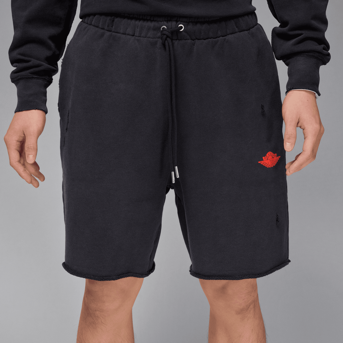 Air Jordan Rare Air French Terry Shorts (Black/Chile Red) - Air Jordan Rare Air French Terry Shorts (Black/Chile Red) - 