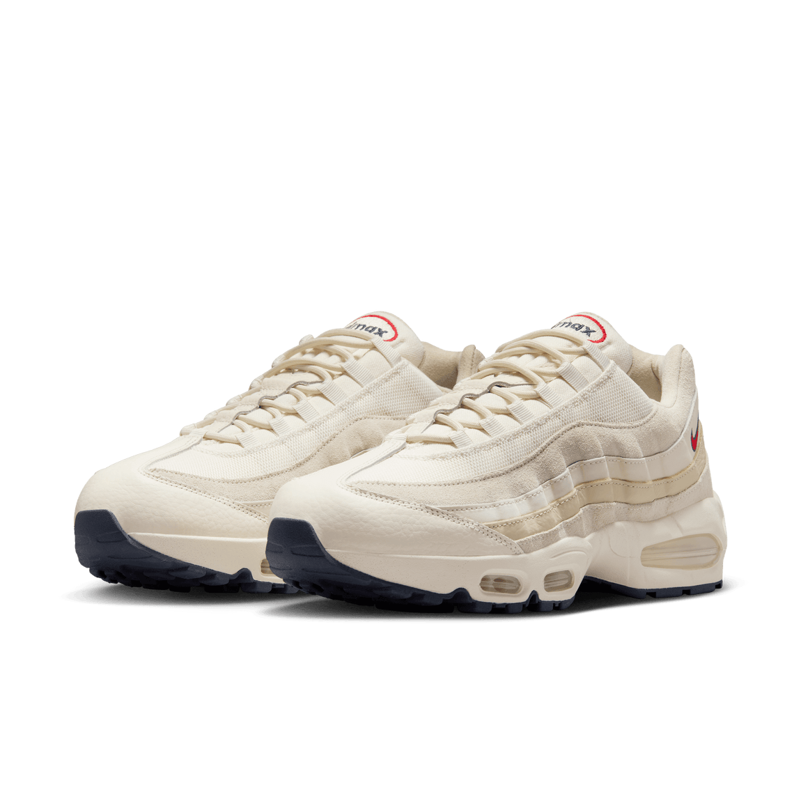 Nike Air Max 95 OG (Pale Ivory/University Red-Lt Khaki-Sail) - Nike Air Max 95 OG (Pale Ivory/University Red-Lt Khaki-Sail) - 