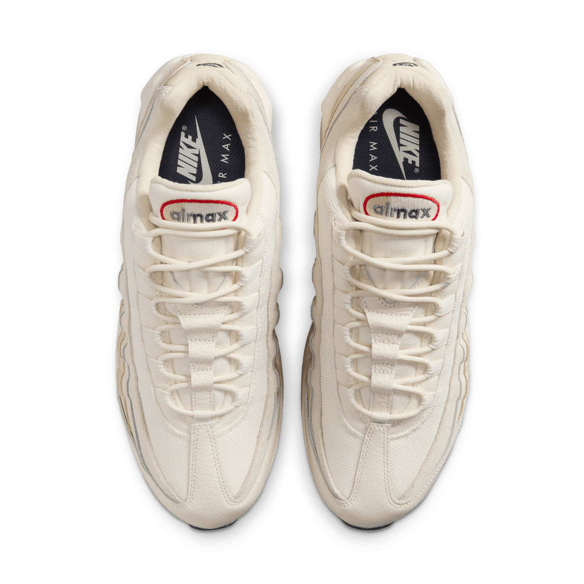 Nike Air Max 95 OG (Pale Ivory/University Red-Lt Khaki-Sail) - Nike Air Max 95 OG (Pale Ivory/University Red-Lt Khaki-Sail) - 