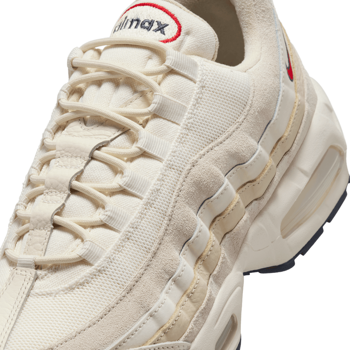 Nike Air Max 95 OG (Pale Ivory/University Red-Lt Khaki-Sail) - Nike Air Max 95 OG (Pale Ivory/University Red-Lt Khaki-Sail) - 