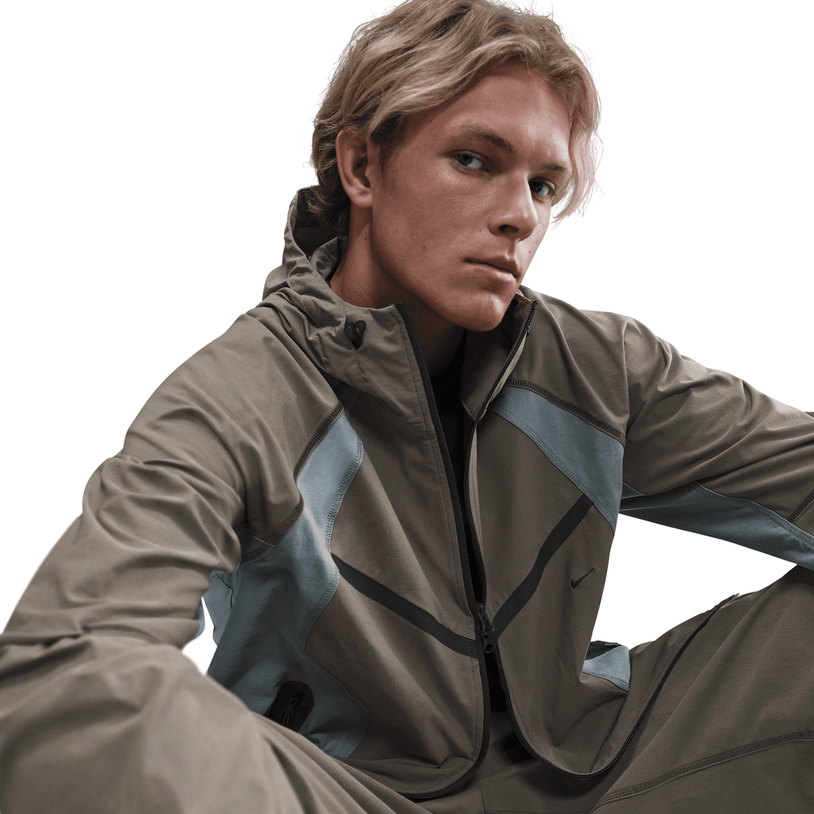 Nike Tech Dri-FIT Woven Color-Block Windrunner Jacket (Cave Stone/Cool Grey/Black) - Nike Tech Dri-FIT Woven Color-Block Windrunner Jacket (Cave Stone/Cool Grey/Black) - 