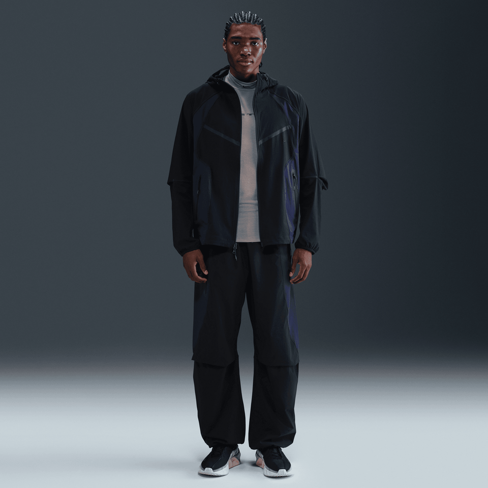 Nike Tech Dri-FIT Woven Color-Block Oversized Pants (Black/Obsidian/Black) - Nike