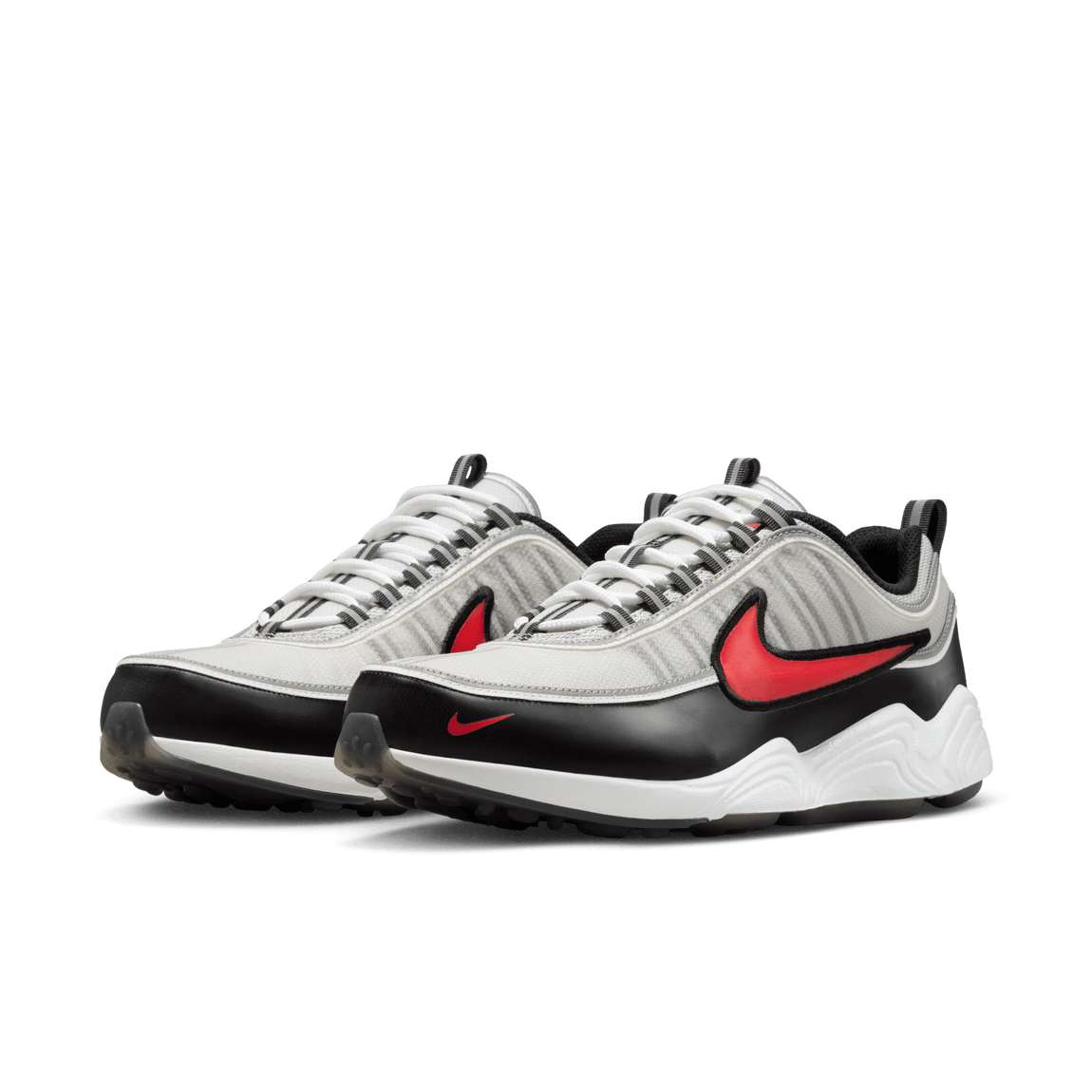 Nike Air Zoom Spiridon (Metallic Silver/Sport Red-Black-White) - Nike Air Zoom Spiridon (Metallic Silver/Sport Red-Black-White) - 
