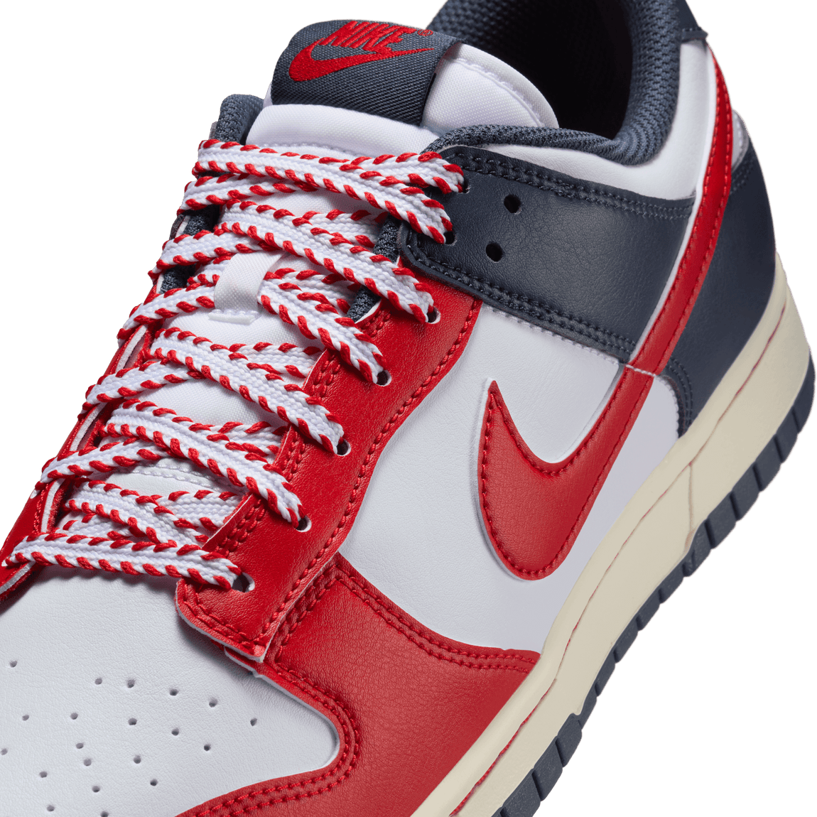 Nike Dunk Low Retro (White/University Red-Thunder Blue) 8/21 - Nike Dunk Low Retro (White/University Red-Thunder Blue) 8/21 - 