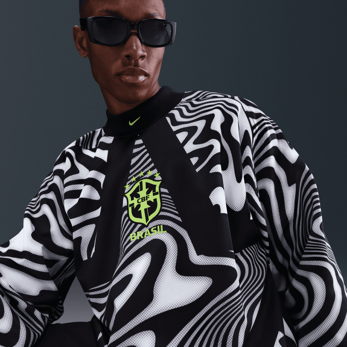 Nike Brazil Authentic Goalkeeper Soccer Shirt (Black/Volt/Volt) 12/8 - Nike Brazil Authentic Goalkeeper Soccer Shirt (Black/Volt/Volt) 12/8 - 