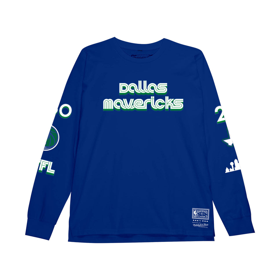 Mitchell & Ness Dallas Mavericks LS Tee ( Royal ) - Mitchell & Ness