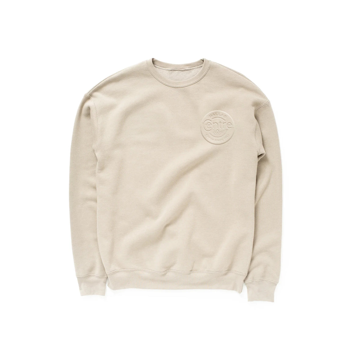 Centre Dip Can Embossed Crewneck Pullover (Bone) - Centre Dip Can Embossed Crewneck Pullover (Bone) - 