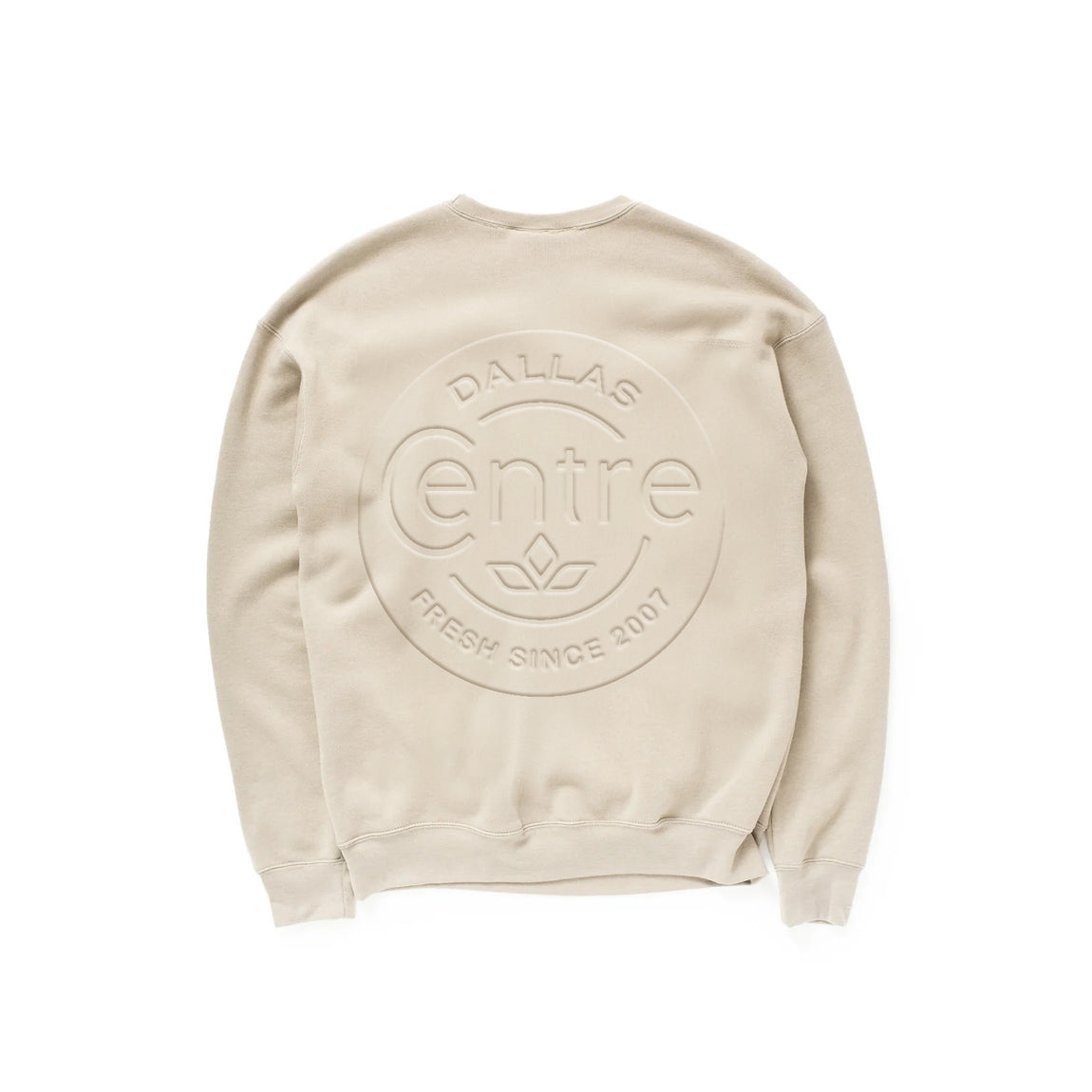 Centre Dip Can Embossed Crewneck Pullover (Bone) - Centre Dip Can Embossed Crewneck Pullover (Bone) - 