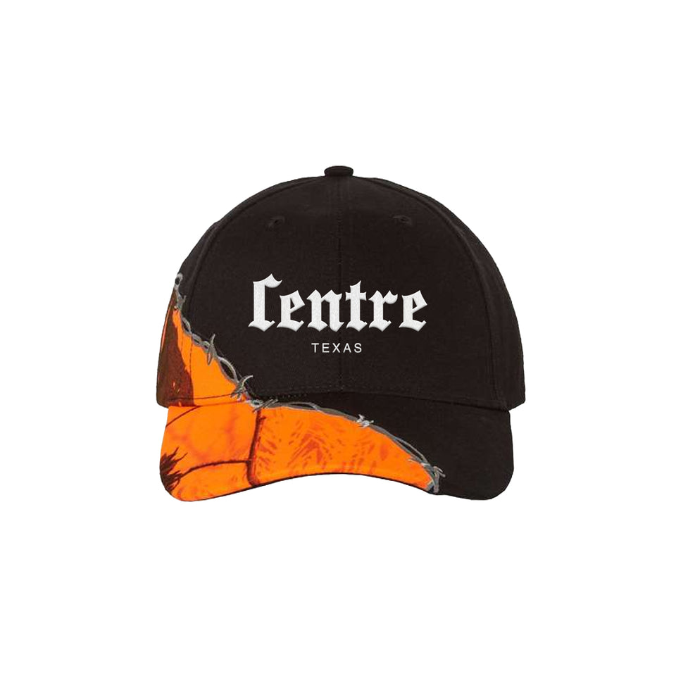 Centre Texas Blackletter Hat (Black/Blaze RealTree) - Hats