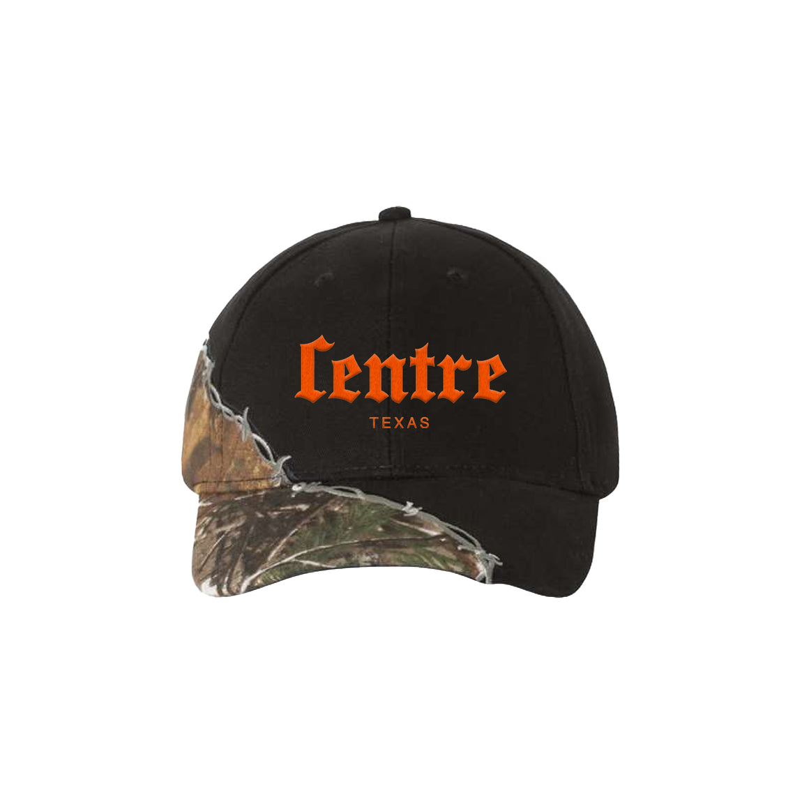 Centre Texas Blackletter Hat (Black/RealTree/Hunter Orange) - Centre Texas Blackletter Hat (Black/RealTree/Hunter Orange) - 