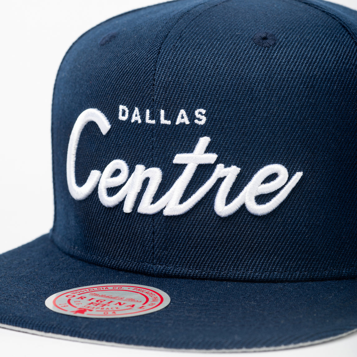 Centre x Mitchell & Ness Dallas Script Snapback Hat (Navy) - Centre x Mitchell & Ness Dallas Script Snapback Hat (Navy) - 