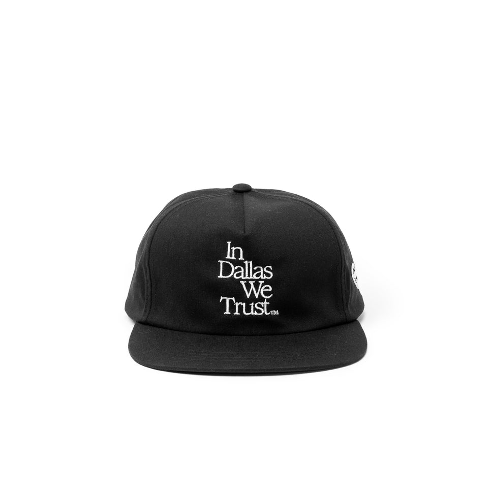 Centre Dallas Trust Serif Snapback Hat (Black) - Frozen Sale (Jan 2025)